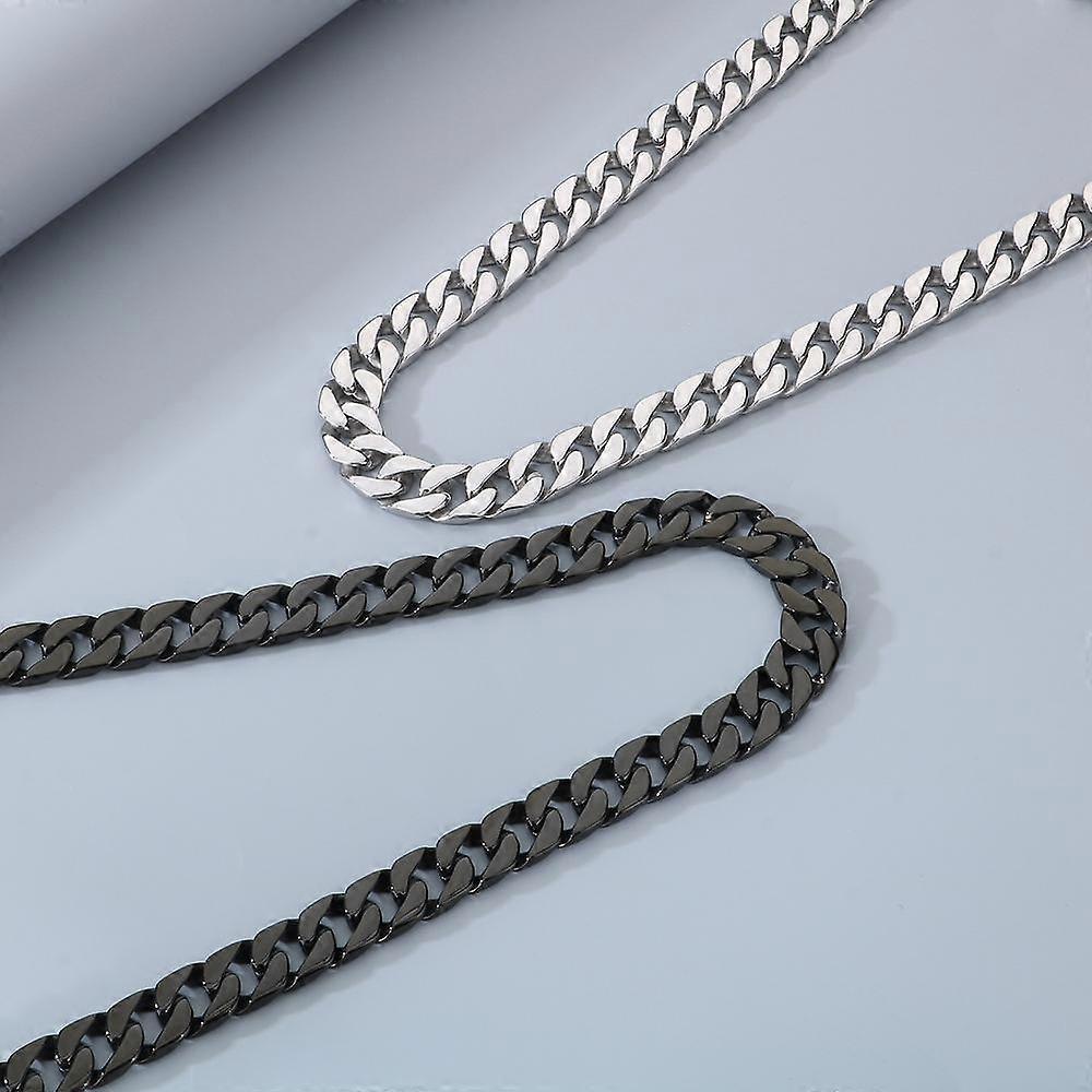 Necklace for Men 50/60CM 316L Stainless Steel 15MM Width Curb Cuban Link Chains On Neck Jewelry Men's Necklace Accessories (Multicolor, 50CM) - Image 4