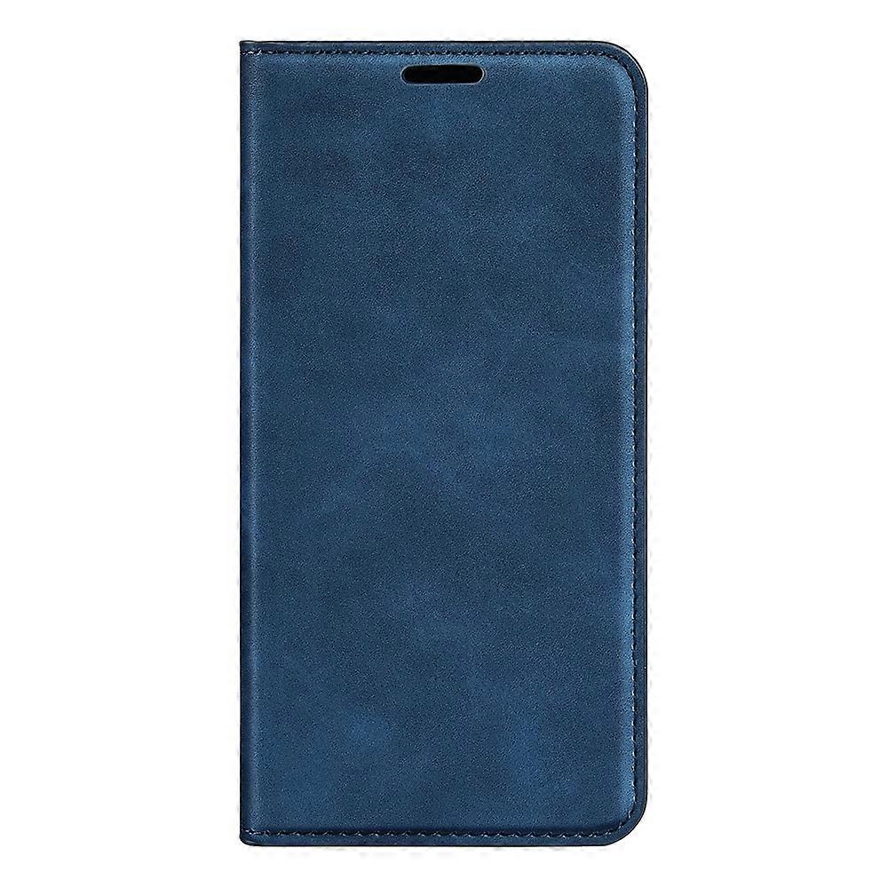 Retro-skin Magnetic Leather Phone Case Dark Blue For Samsung Galaxy M34 5G - Image 2