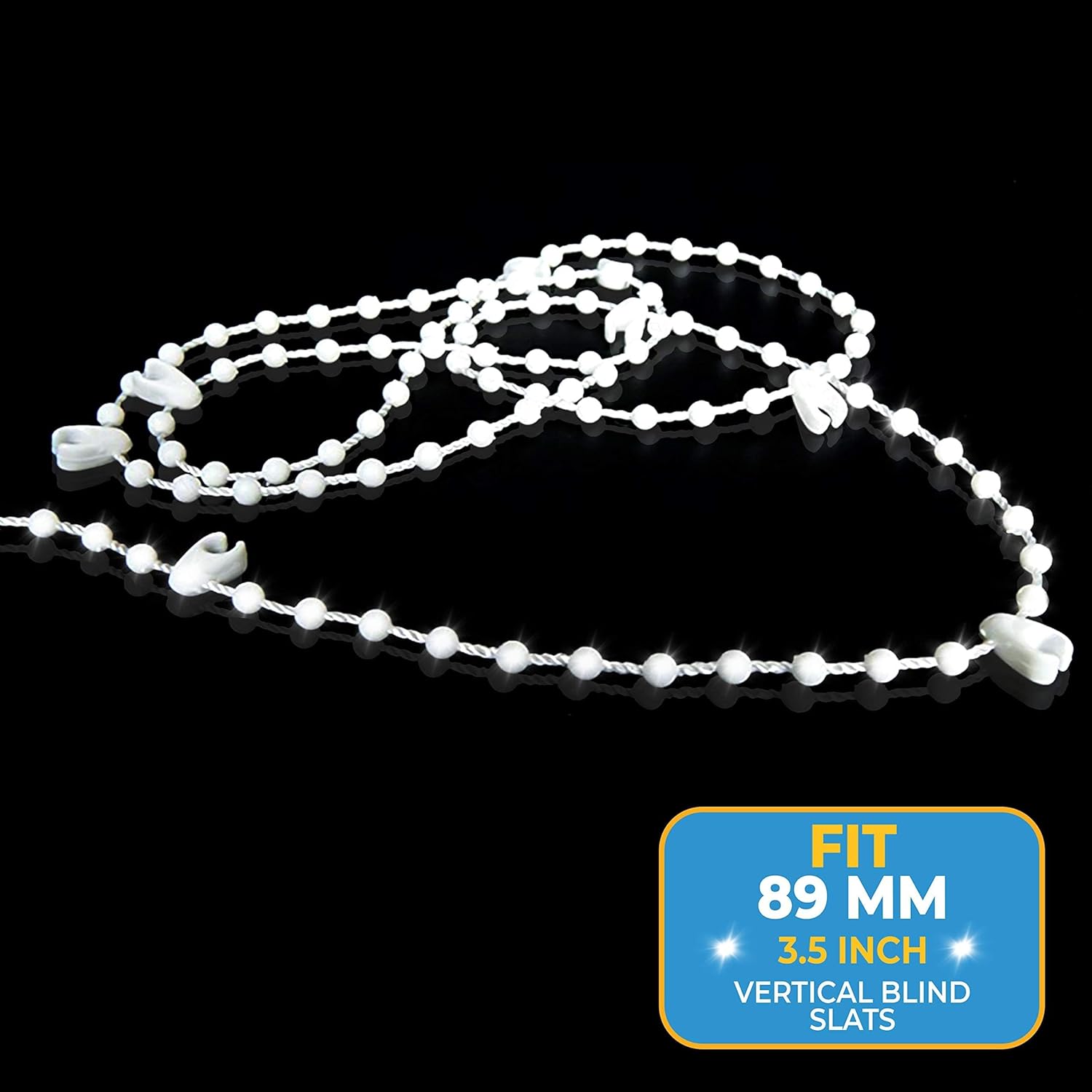 Bottom chain for vertical blinds for 89 mm slats, 20 meters, 200 clips—yux - Image 2