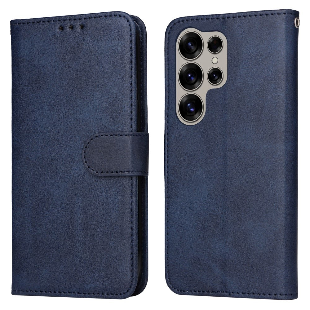 SKALO Samsung S25 Ultra PU Leather Wallet Case - Multiple Colors Blue_max Blue - Image 2