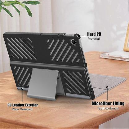 Protective Stand for Lenovo Tab Plus 11.5 inch TB351FU with Heat Dissipation in Leather Grey Grey - Image 4
