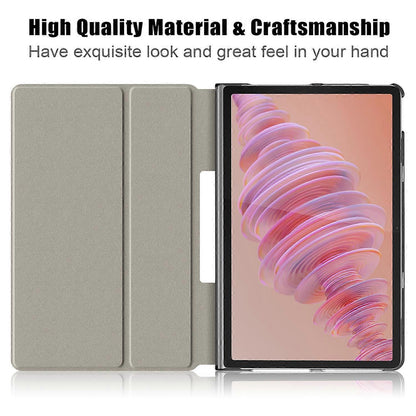 Protective Stand for Lenovo Tab Plus 11.5 inch TB351FU with Heat Dissipation in Leather Blackish Green - Image 5