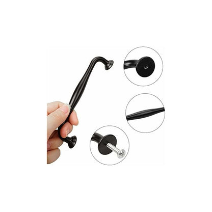 10 pcs Black Furniture Handles - Black Kitchen Furniture Handles Door Handles Drawer Bedroom Center Distance 128mm, Handles for Wardrobes - Image 3