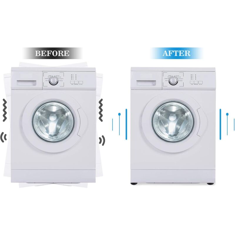 4-piece vibration-damping washing machine mat - prevent washing machine from moving - vibration-damping washing machine pads for washing machines and dryers - Image 3