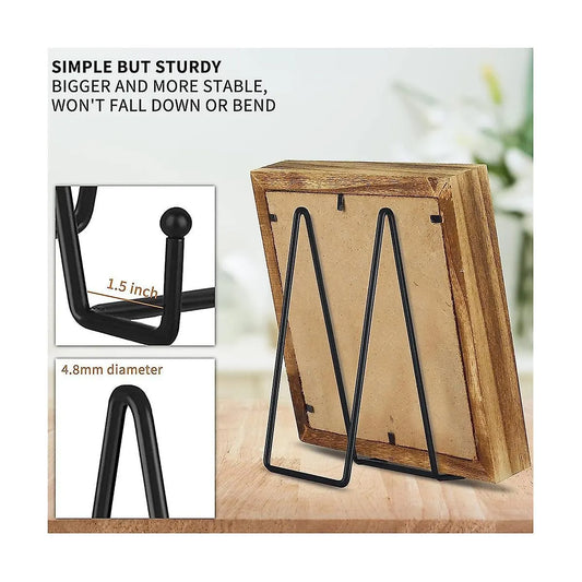 {CA} 8 inch black metal plate stand plate holder for picture, decorative plate, book - Image 3