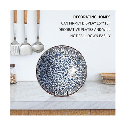 {CA} 8 inch black metal plate stand plate holder for picture, decorative plate, book - Image 4