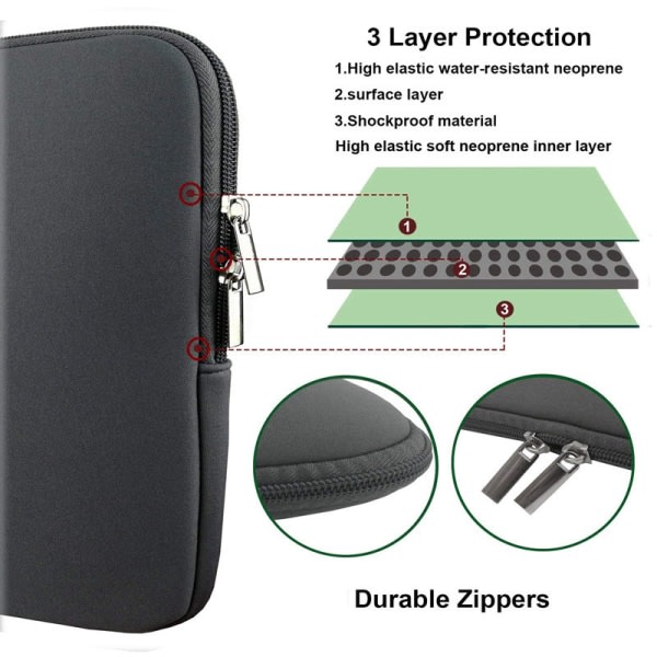 Computer case for 13 & 15 inches, fits MacBook Pro and Air. Black - 15.6 inches - Image 3