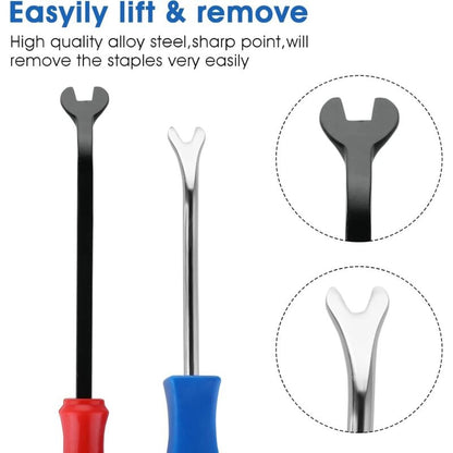 Furniture Staple Removal Tool, Staple Remover Heavy Duty Remover Nail Puller Removal Tool Furniture Nail Remover (2 pcs) - Image 3