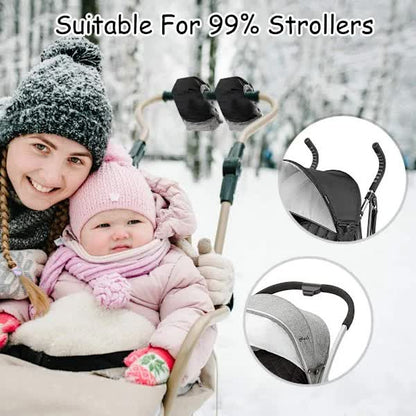 {xj}Stroller gloves, stroller mittens with warm fleece and cotton DXGHC - Image 4