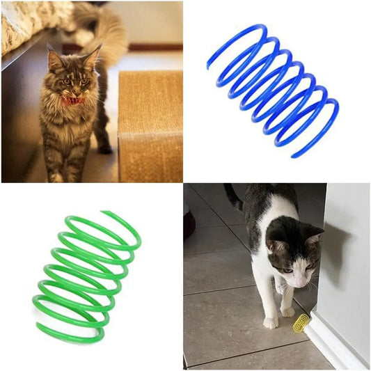 Cat Spiral Spring, Creative Toy to Pass the Time and Keep Shape Interactive Durable Heavy Duty Plastic Colorful Toy for Rocking - Image 5