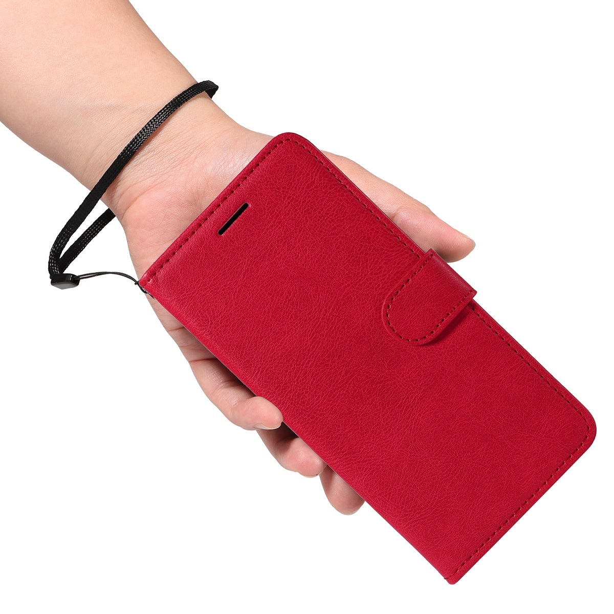 SKALO Xiaomi Redmi A5 4G PU Leather Wallet Case - More Colors_MGF Red Red - Image 7
