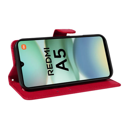 SKALO Xiaomi Redmi A5 4G PU Leather Wallet Case - More Colors_MGF Red Red - Image 8