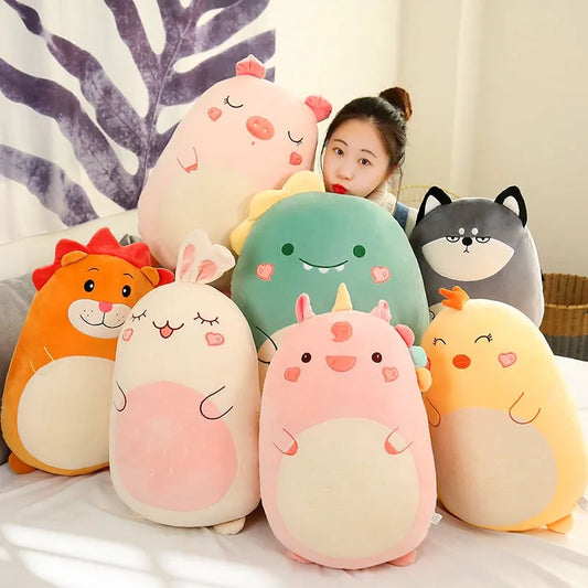 Squishmallow Pillow Doll Kawaii Animal Fat Dinosaur Pillow Plush 80cm Unicorn 60cm-max Unicorn 60cm - Image 5