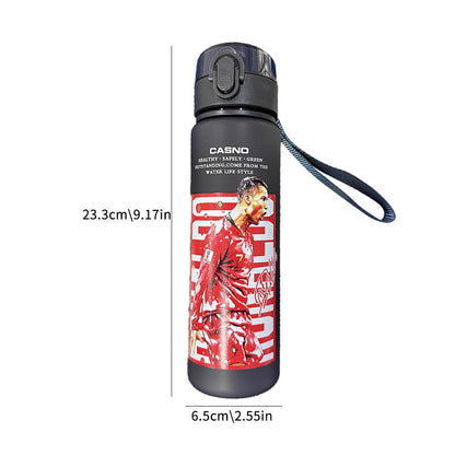 Ronaldo Sport Water Bottle with Blender Ball - BPA-Free Protein Shaker Cup B 560ml - Image 2