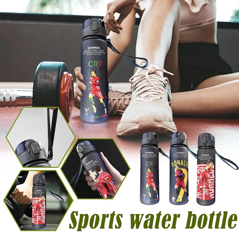 Ronaldo Sport Water Bottle with Blender Ball - BPA-Free Protein Shaker Cup B 560ml - Image 4