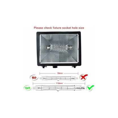 5-pack R7S Halogen bulb 118mm 200W 230V, dimmable for spotlight and landscape lighting, compatible with Philips - Image 4