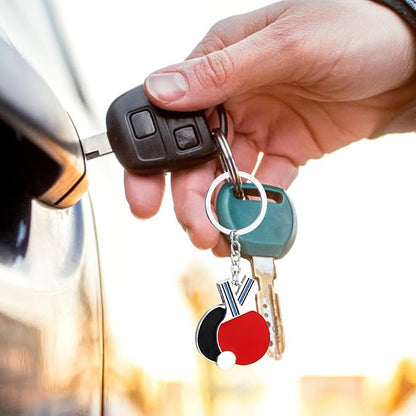 Table Tennis Racket Keychain - Sports Keychain Table Tennis Racket Bag Ornament | Table Tennis Key Holder Keychain - Image 2