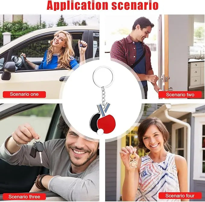 Table Tennis Racket Keychain - Sports Keychain Table Tennis Racket Bag Ornament | Table Tennis Key Holder Keychain - Image 3