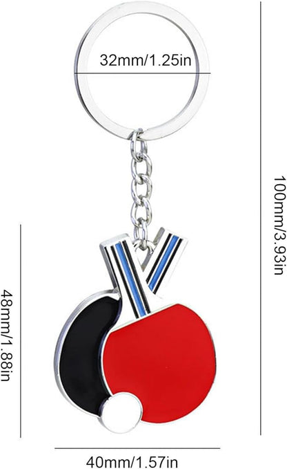 Table Tennis Racket Keychain - Sports Keychain Table Tennis Racket Bag Ornament | Table Tennis Key Holder Keychain - Image 5
