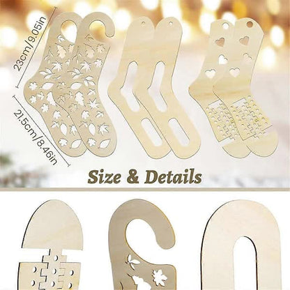 pcs Wooden Sock Blockers for Knitting, Adjustable Sock Blockers for Knitting Blockers Knitting Crochet S - Image 5