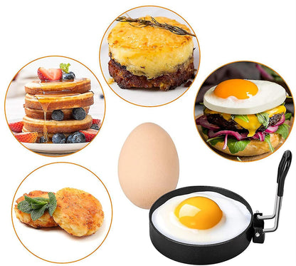 Stainless Steel Egg Ring Pancake Mold for Fried Eggs and Omelets - 4 Pieces - Image 3