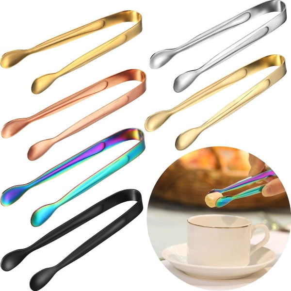 Sugar Clips, Candy Clips 6 pcs Multicolor Stainless Steel Ice Stick for Party Wedding Gifts Salad Bar and Kitchen - Image 2