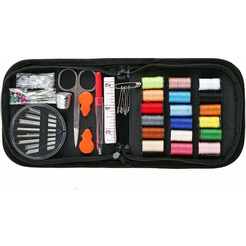 Mini Sewing Kit with 52 Sewing Accessories, 18 Thread Spools with Black Sewing Box for Beginners Kids Travelers Sewing Machine Adults Girls (Small) - Image 5