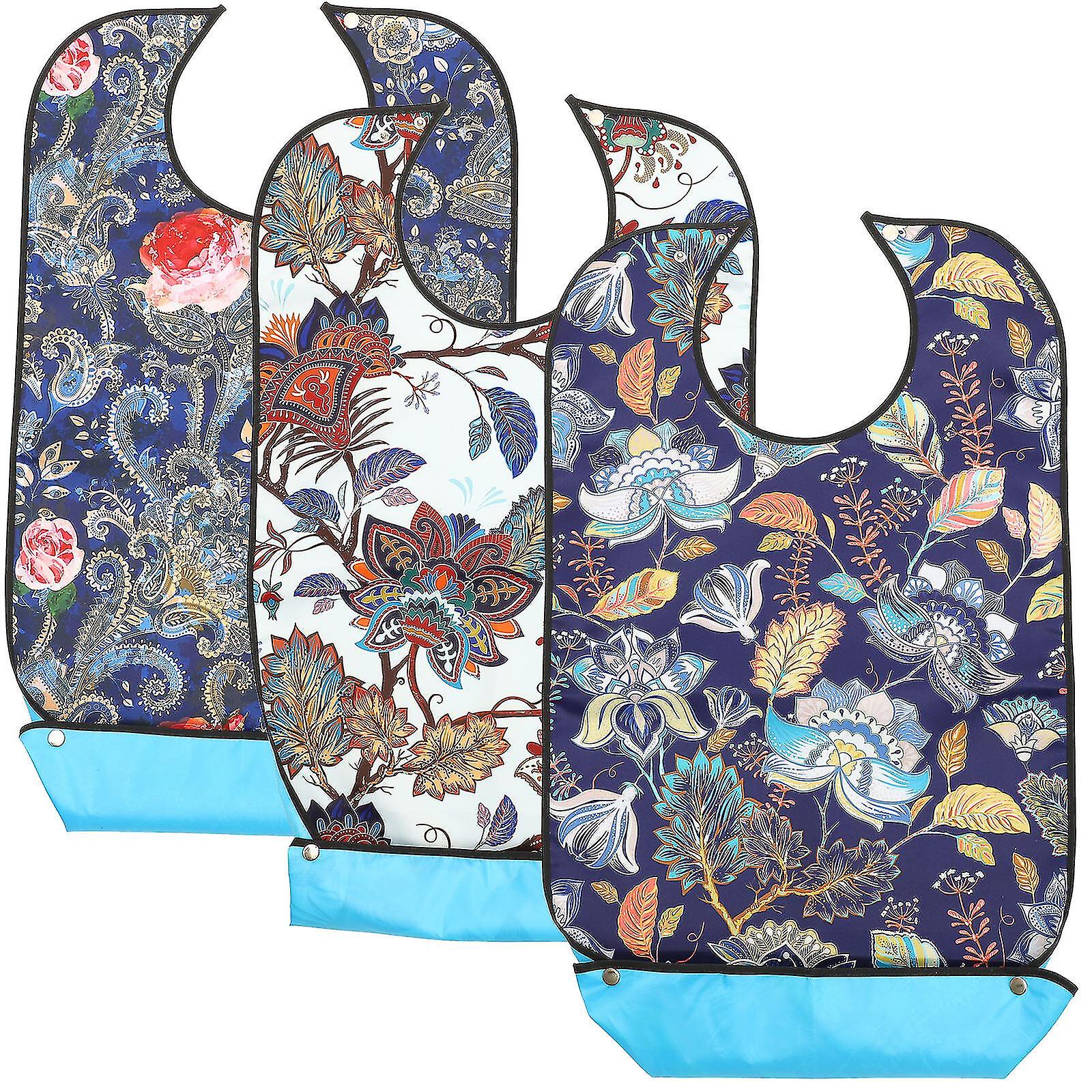 pcs Decorative bibs for adults, bib for the elderly, bib for seniors with adjustable strap