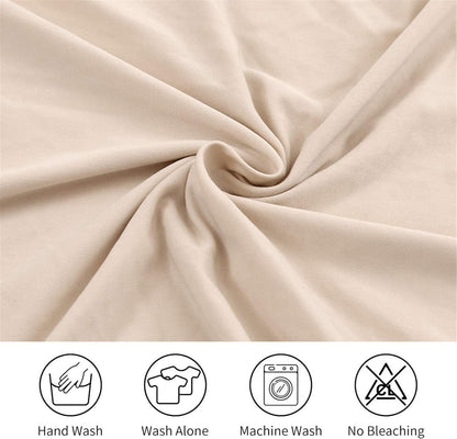Chair Covers Set of 4 or 6, Stretch Removable Washable Chair Covers Decoration Slipcovers Seat Covers for Hotel beige-tfrf beige 4pcs - Image 4
