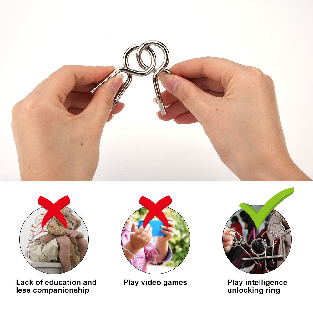 20-pack Metal Wire Puzzle Set IQ Puzzle Brain Training Toys Wire Puzzle - Image 4