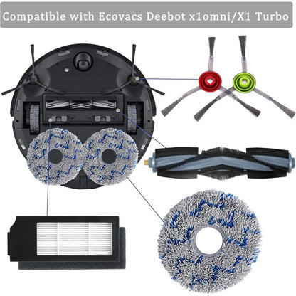 Filter Brush Cloth Replacement Accessories Set for Ecovacs DEEBOT T20 Omni T10 Omni DEEBOT X1 Omni X1 Turbo X1 Plus Robot Vacuum Cleaner (15 Pieces) - Image 5