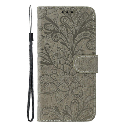 Case for iPhone 16e Lace Flowers PU Leather Flip Wallet Case - Image 4