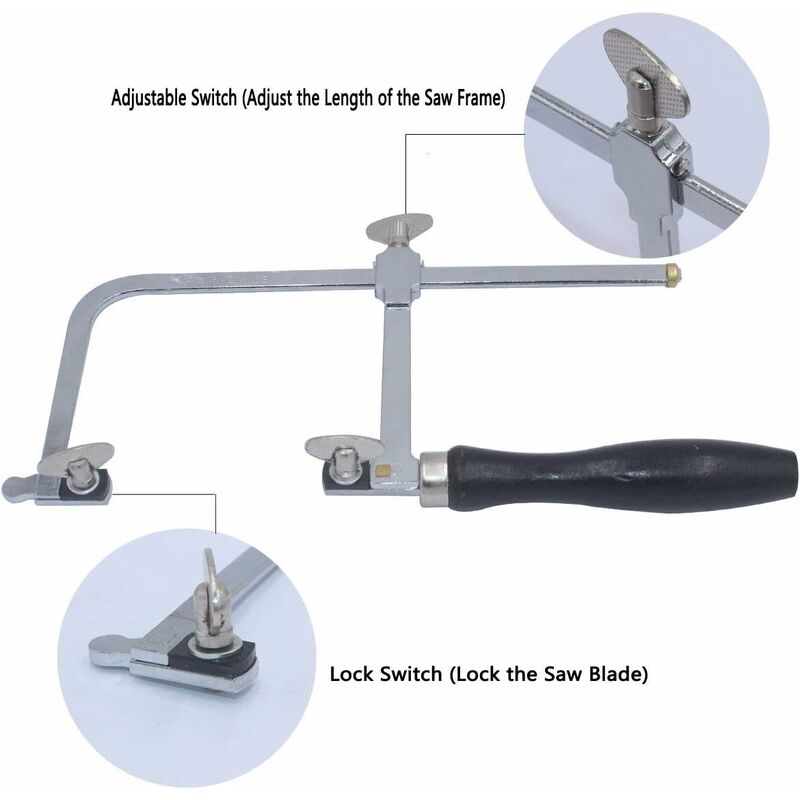 Adjustable Jeweler's Saw with 144 Blades - Professional Equipment for Jewelry Making - Image 4