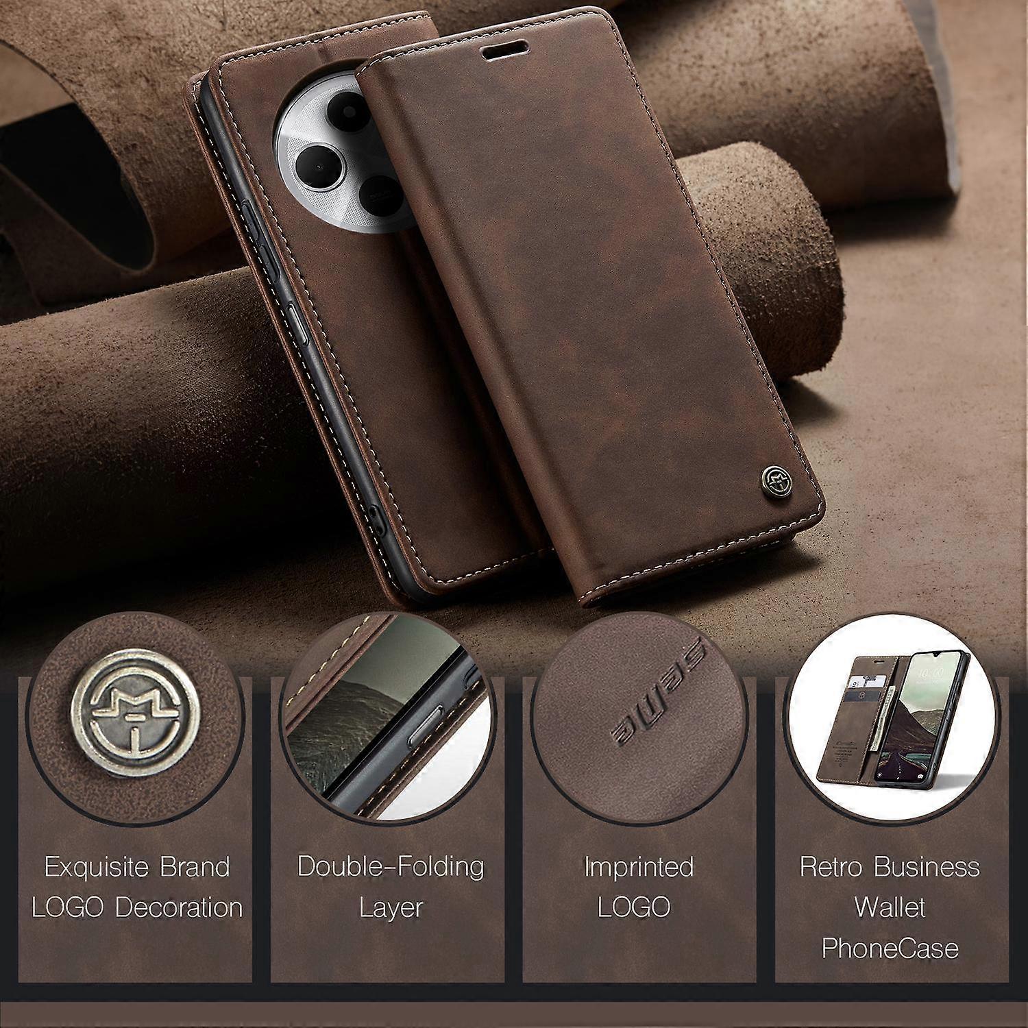 For Xiaomi Redmi 14C 4G Case CASEME 013 Series Card Holder Stand Leather Phone Case Multicolor Multicolor Multicolor Style A - Image 5