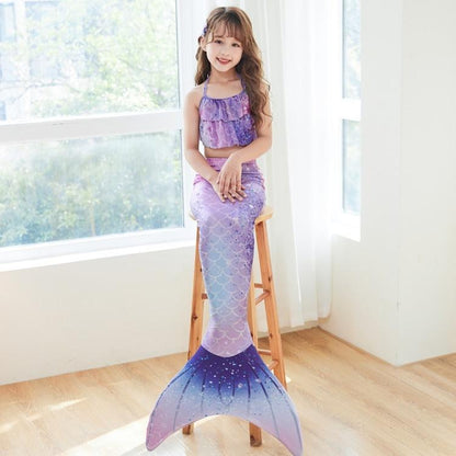 Halloween Deals Mermaid Swimsuit Monofin Mermaid Fins Kids Mermaids Package A (3 pcs Package Pack A (3 pcs) M (5-7 \u00e5r)