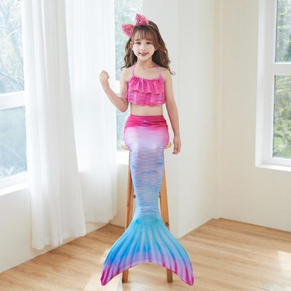 Halloween Deals Mermaid Swimsuit Monofin Mermaid Fins Kids Mermaids Package A (3 pcs Package Pack A (3 pcs) M (5-7 \u00e5r) - Image 5