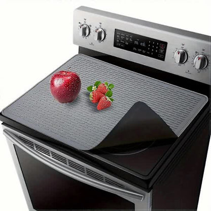 Extra Large Silicone Stove Protector Mat - Heat Resistant Protector for Electric Stove, Non-Slip Dish Mat for Kitchen Black - Image 2