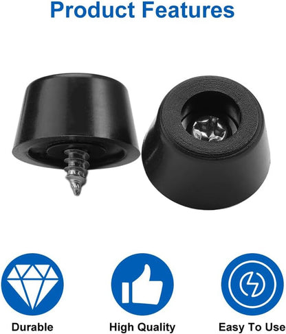 50 pieces rubber feet for cutting boards with stainless steel screws, rubber buffer, screw-proof rubber feet - Image 3