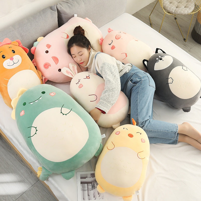 Squishmallow Pillow Doll Kawaii Animal Fat Dinosaur Pillow Plush Unicorn Rabbit 80cm-max Rabbit 80cm - Image 4