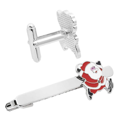 pcs Stylish Christmas Tie Clip Christmas Winter Santa Tie Clip Wedding Bar Buckle—yux - Image 2