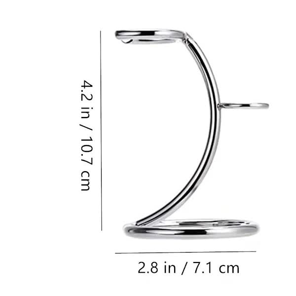 Razor and brush holder, razor stand, razor holder, shaving brush holder made of stainless steel, for storing razors and shaving brushes - Image 4