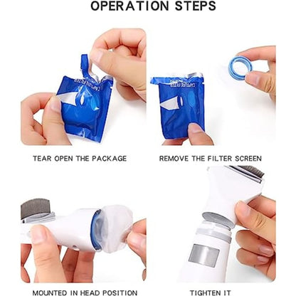 Electric Lice Comb, Vacuum Cleaner with Three Filters for Kids and Pets, Professional Lice Cleaning Tool - Image 4