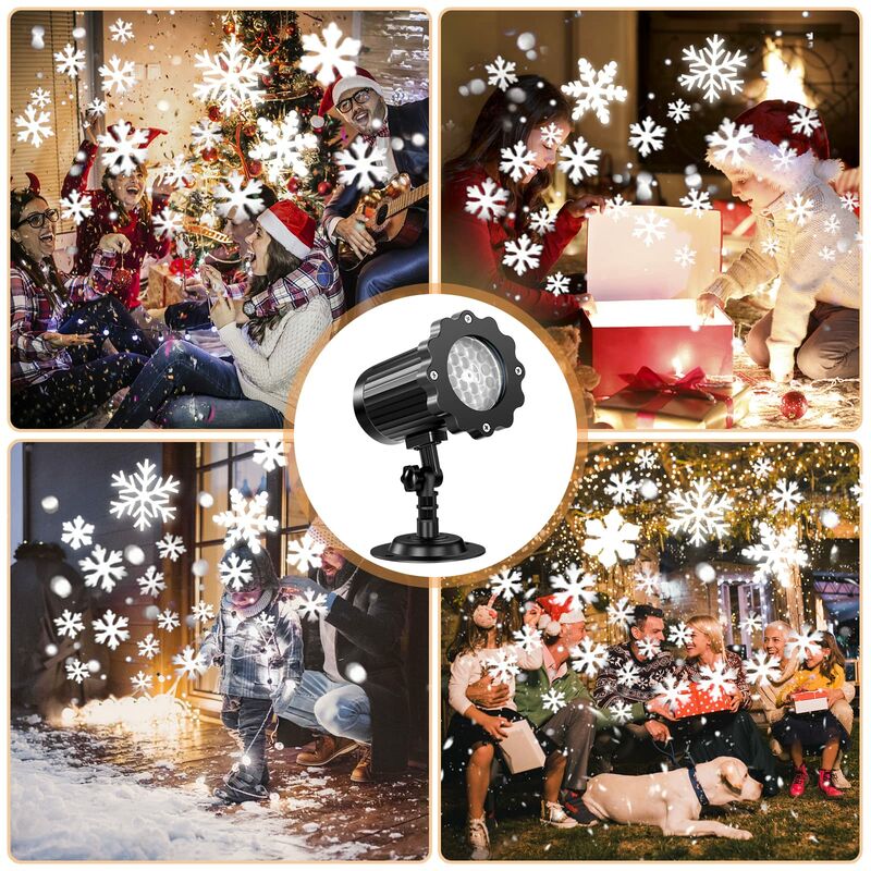 Christmas Snowflake LED Projection Lamp Outdoor IP65 Waterproof with Remote Control for Indoor Party Garden Wedding Bar - Image 3