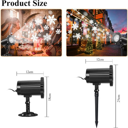 Christmas Snowflake LED Projection Lamp Outdoor IP65 Waterproof with Remote Control for Indoor Party Garden Wedding Bar - Image 4