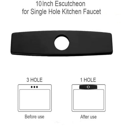 Kitchen Countertop Cover Plate, Matte Black Finish - Image 4