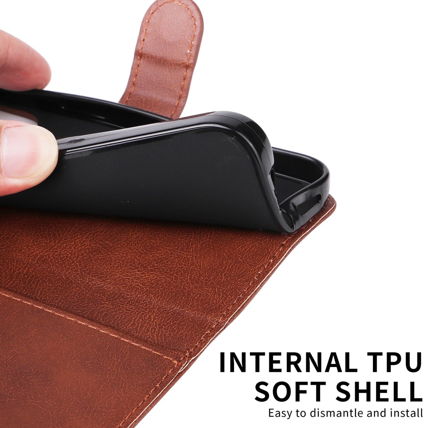 SKALO Xiaomi Redmi A5 4G PU Leather Wallet Case - More Colors_MGF Brown - Image 4