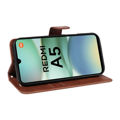 SKALO Xiaomi Redmi A5 4G PU Leather Wallet Case - More Colors_MGF Brown - Image 9
