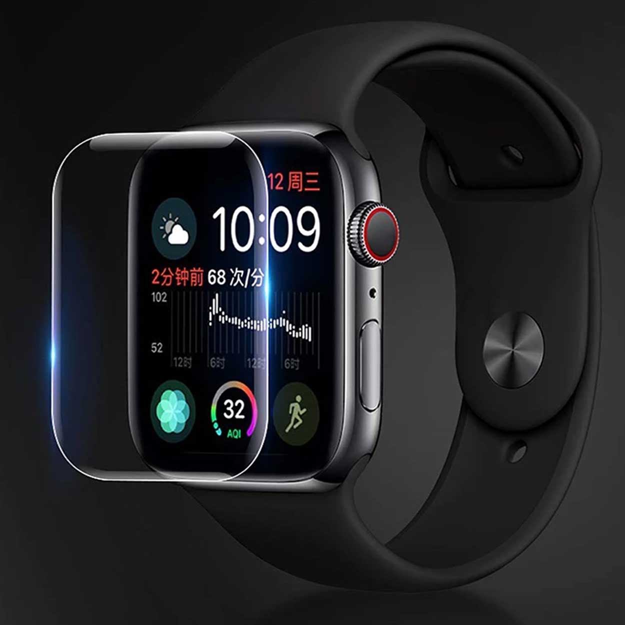 3-pack Screen Protector for Apple Watch 1/2/3 42mm - Full Coverage Transparent - Image 5