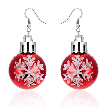 Earrings Christmas Balls Red - Christmas Red Red Red