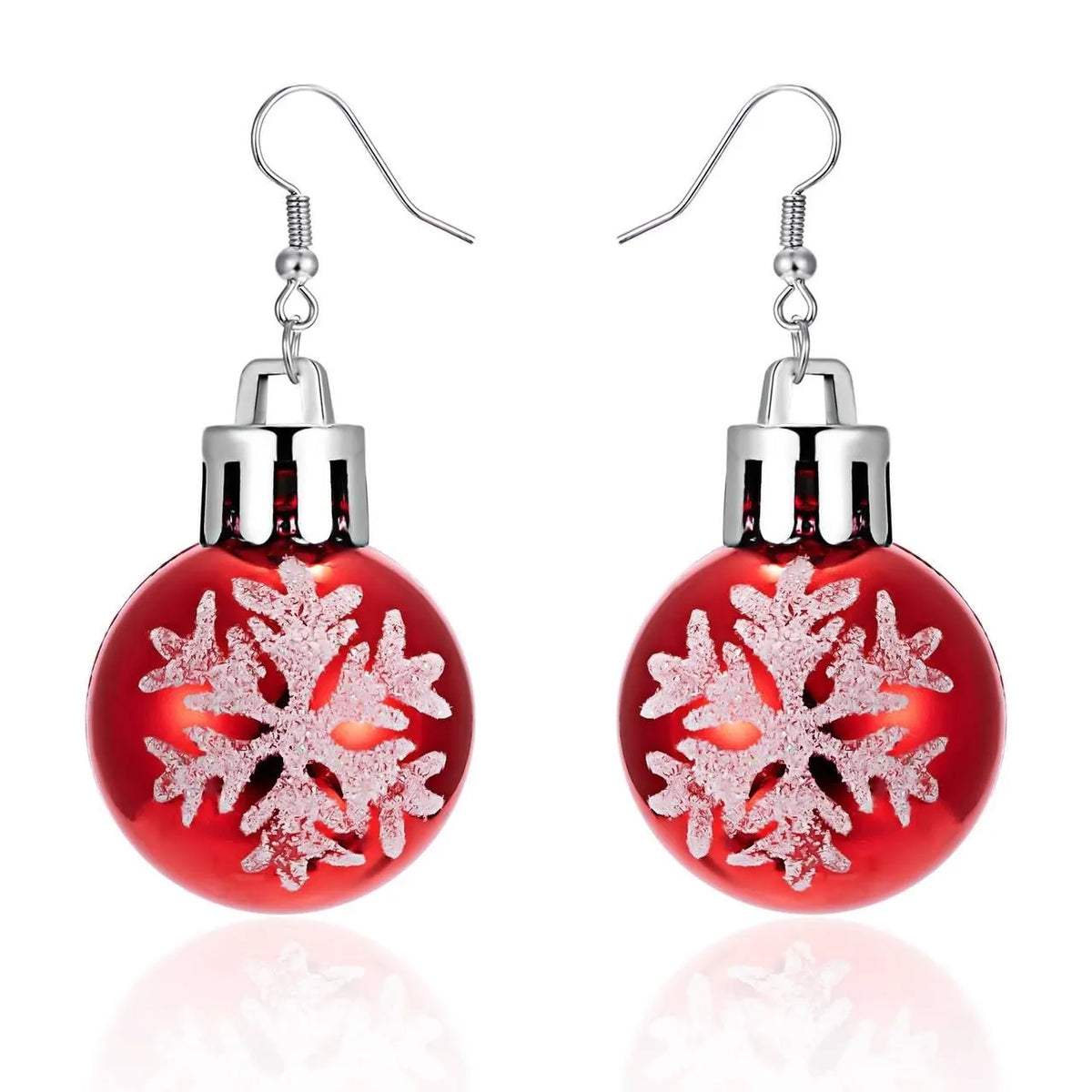 Earrings Christmas Balls Red - Christmas Red Red Red